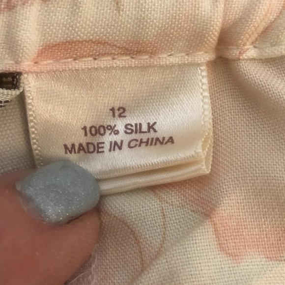 Tommy Bahama 100% Silk Ivory Drawstring Shorts - Picture 8 of 8